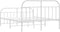 vidaXL - Bedframe - met - hoofd- - en - voeteneinde - metaal - wit - 140x190 - cm