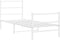 vidaXL - Bedframe - met - hoofd- - en - voeteneinde metaal - wit - 75x190 - cm