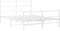 vidaXL - Bedframe - met - hoofd- - en - voeteneinde metaal - wit - 140x200 - cm