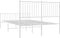 vidaXL - Bedframe - met - hoofd- - en - voeteneinde - metaal - wit - 140x190 - cm