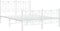 vidaXL - Bedframe - met - hoofd- - en - voeteneinde - metaal - wit - 135x190 - cm