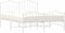 vidaXL - Bedframe - met - hoofd- - en - voeteneinde metaal - wit - 140x200 - cm