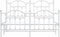 vidaXL - Bedframe - met - hoofd- - en - voeteneinde - metaal - wit - 140x200 - cm