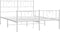 vidaXL - Bedframe - met - hoofd- - en - voeteneinde - metaal - wit - 140x190 - cm