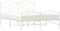vidaXL - Bedframe - met - hoofd- - en - voeteneinde metaal - wit - 140x190 - cm