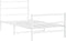 vidaXL - Bedframe - met - hoofd- - en - voeteneinde metaal - wit - 100x190 - cm