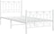 vidaXL - Bedframe - met - hoofd- - en - voeteneinde - metaal - wit - 90x200 - cm
