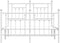 vidaXL - Bedframe - met - hoofd- - en - voeteneinde - metaal - wit - 120x200 - cm