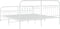 vidaXL - Bedframe - met - hoofd- - en - voeteneinde - metaal - wit - 183x213 - cm