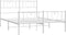 vidaXL - Bedframe - met - hoofd- - en - voeteneinde - metaal - wit - 120 - x - 190 - cm
