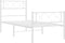 vidaXL - Bedframe - met - hoofd- - en - voeteneinde - metaal - wit - 90x190 - cm