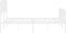 vidaXL - Bedframe - met - hoofd- - en - voeteneinde metaal - wit - 183x213 - cm