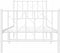 vidaXL - Bedframe - met - hoofd- - en - voeteneinde metaal - wit - 75x190 - cm
