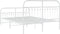 vidaXL - Bedframe - met - hoofd- - en - voeteneinde - metaal - wit - 137x190 - cm