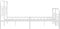 vidaXL - Bedframe - met - hoofd- - en - voeteneinde - metaal - wit - 135x190 - cm