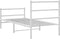 vidaXL - Bedframe - met - hoofd- - en - voeteneinde metaal - wit - 90x200 - cm