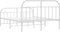 vidaXL - Bedframe - met - hoofd- - en - voeteneinde - metaal - wit - 183x213 - cm