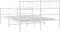 vidaXL - Bedframe - met - hoofd- - en - voeteneinde - metaal - wit - 140x190 - cm