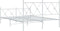 vidaXL - Bedframe - met - hoofd- - en - voeteneinde - metaal - wit - 137x190 - cm