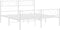 vidaXL - Bedframe - met - hoofd- - en - voeteneinde - metaal - wit - 140x190 - cm