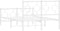 vidaXL - Bedframe - met - hoofd- - en - voeteneinde - metaal - wit - 120 - x - 190 - cm