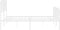vidaXL - Bedframe - met - hoofd- - en - voeteneinde metaal - wit - 193x203 - cm