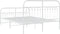 vidaXL - Bedframe - met - hoofd- - en - voeteneinde - metaal - wit - 140x190 - cm