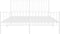 vidaXL - Bedframe - met - hoofd- - en - voeteneinde - metaal - wit - 150x200 - cm