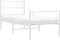 vidaXL - Bedframe - met - hoofd- - en - voeteneinde - metaal - wit - 75x190 - cm