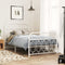 vidaXL - Bedframe - met - hoofd- - en - voeteneinde - metaal - wit - 100x190 - cm