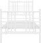 vidaXL - Bedframe - met - hoofd- - en - voeteneinde - metaal - wit - 80x200 - cm