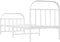 vidaXL - Bedframe - met - hoofd- - en - voeteneinde - metaal - wit - 80x200 - cm