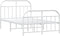 vidaXL - Bedframe - met - hoofd- - en - voeteneinde - metaal - wit - 120 - x - 190 - cm