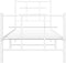 vidaXL - Bedframe - met - hoofd- - en - voeteneinde - metaal - wit - 75x190 - cm