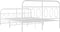 vidaXL - Bedframe - met - hoofd- - en - voeteneinde - metaal - wit - 135x190 - cm