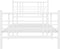vidaXL - Bedframe - met - hoofd- - en - voeteneinde - metaal - wit - 90x200 - cm