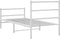 vidaXL - Bedframe - met - hoofd- - en - voeteneinde metaal - wit - 90x190 - cm