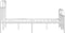 vidaXL - Bedframe - met - hoofd- - en - voeteneinde - metaal - wit - 140x190 - cm
