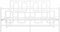 vidaXL - Bedframe - met - hoofd- - en - voeteneinde - metaal - wit - 135x190 - cm