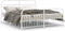 vidaXL - Bedframe - met - hoofd- - en - voeteneinde - metaal - wit - 183x213 - cm
