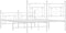 vidaXL - Bedframe - met - hoofd- - en - voeteneinde - metaal - wit - 140x190 - cm