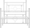 vidaXL - Bedframe - met - hoofd- - en - voeteneinde - metaal - wit - 100x190 - cm