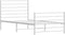 vidaXL - Bedframe - met - hoofd- - en - voeteneinde - metaal - wit - 90x200 - cm