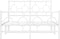 vidaXL - Bedframe - met - hoofd- - en - voeteneinde - metaal - wit - 120x200 - cm