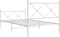 vidaXL - Bedframe - met - hoofd- - en - voeteneinde - metaal - wit - 100x200 - cm