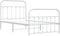 vidaXL - Bedframe - met - hoofd- - en - voeteneinde - metaal - wit - 100x190 - cm