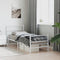 vidaXL - Bedframe - met - hoofd- - en - voeteneinde metaal - wit - 75x190 - cm