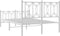 vidaXL - Bedframe - met - hoofd- - en - voeteneinde - metaal - wit - 120x200 - cm