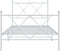 vidaXL - Bedframe - met - hoofd- - en - voeteneinde - metaal - wit - 90x200 - cm
