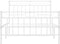 vidaXL - Bedframe - met - hoofd- - en - voeteneinde - metaal - wit - 100x200 - cm